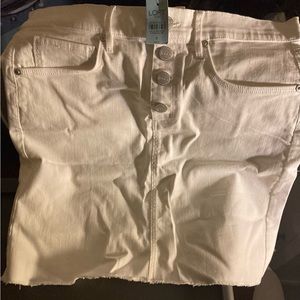 Ann Taylor Loft outlet White Denim mini skirt